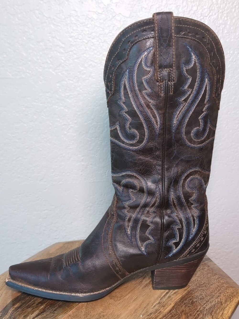 Ariat Heritage X-Toe Dark Brown Leather Western Cowgirl Boots - Picture 2 of 14